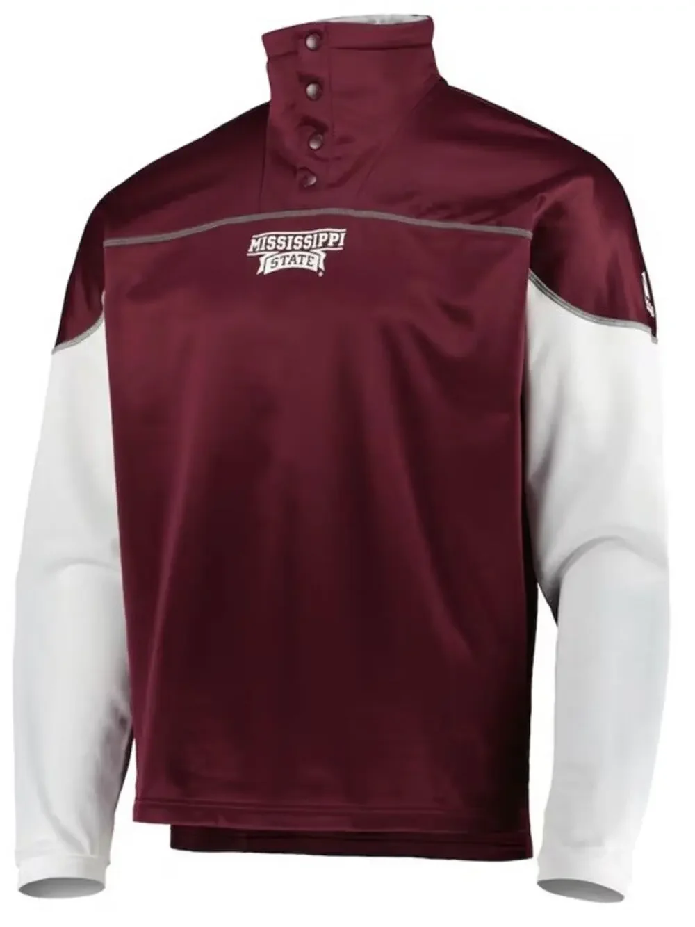 Mississippi State Bulldogs adidas AEROREADY Knit Quarter-Snap Jacket Medium $75